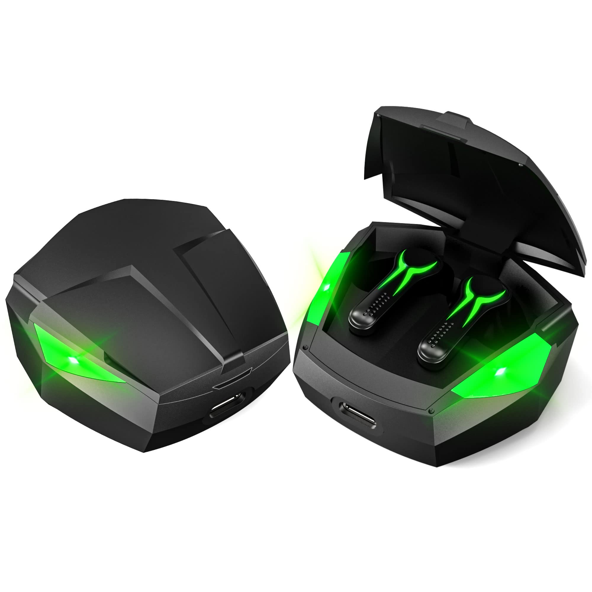 AMAFACE Wireless Gaming Earbuds with Microphone, Bluetooth 5.0 Earbuds with Deep Bass, IPX5 Waterproof, 30H Playtime, Touch Control - Perfect for Gaming, Workouts, and Everyday Use