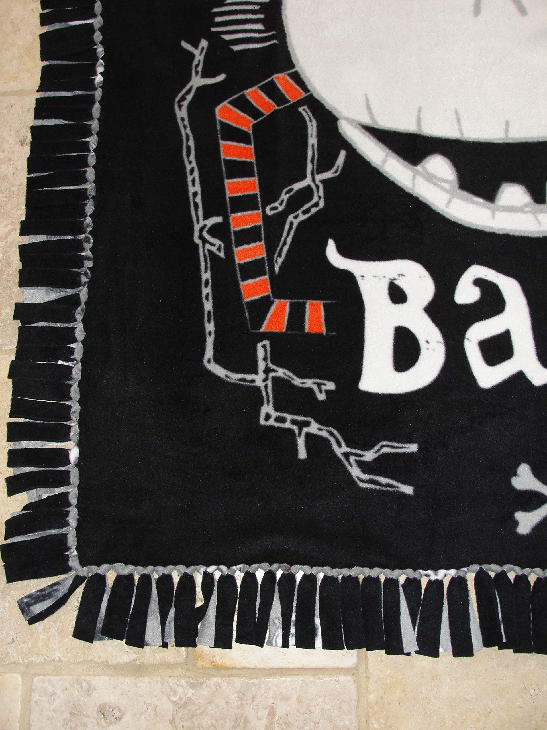 Jack Skellington Christmas Nightmare Fleece Tie Blanket - Cozy Throw Blanket for Holiday Decor, Movie Nights & Gift Giving
