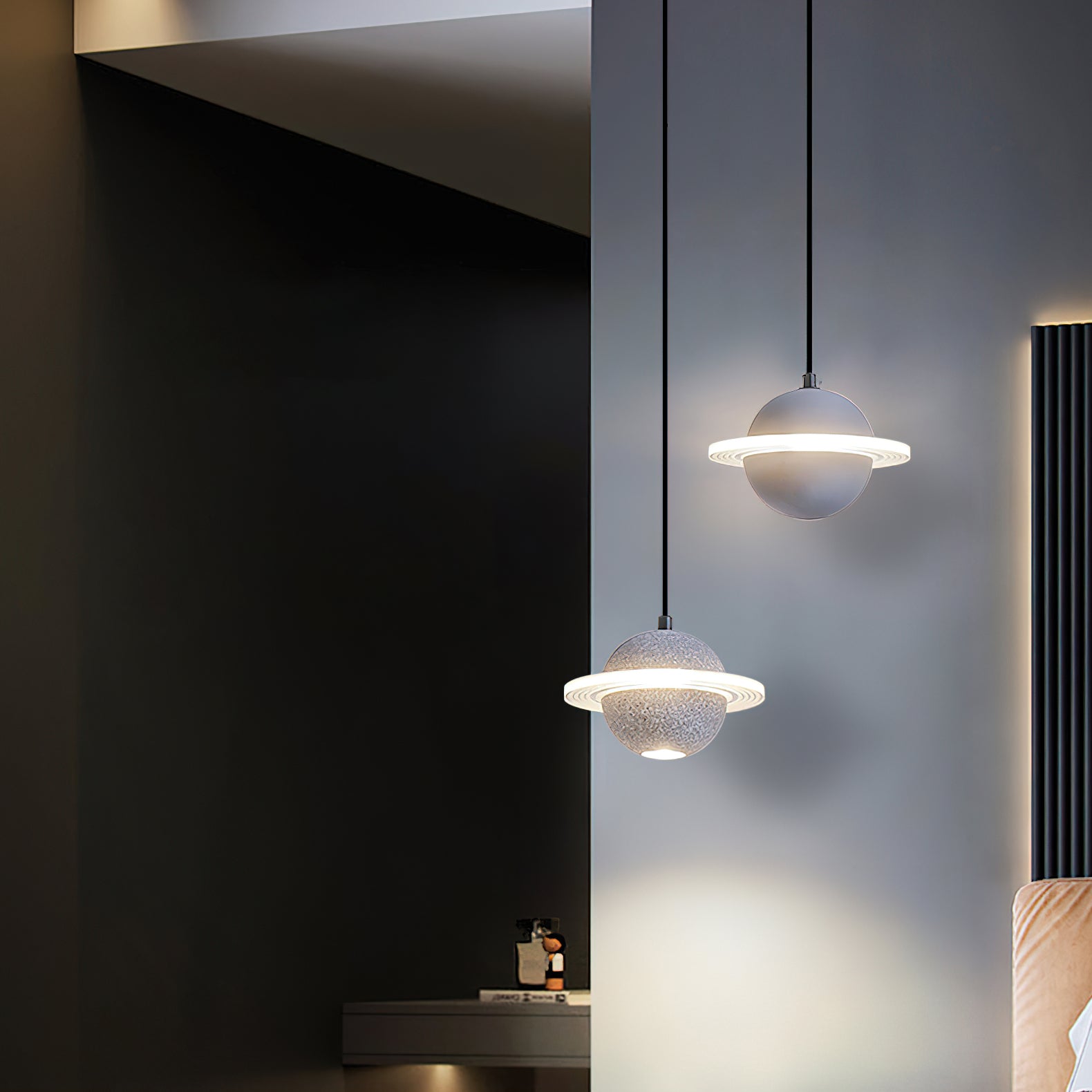Artsy Planet Pendant Light - Modern Celestial Ceiling Fixture for Bedroom, Living Room & Nursery Decor | Solar System Inspired Lighting for Home & Office