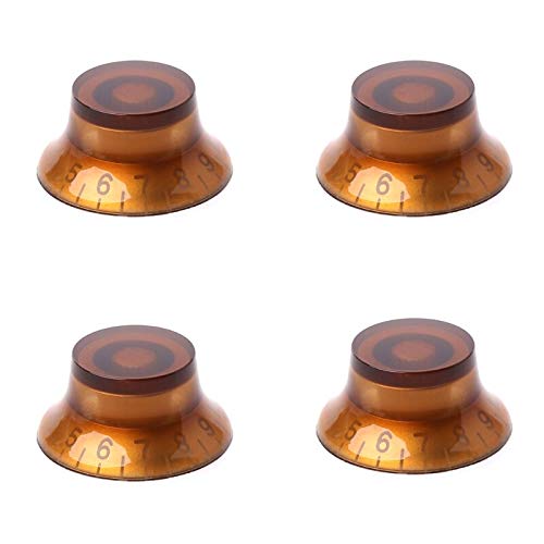 1PCS Bell Shape Guitar Tone Volume Control Knob for LP Guitars - Coffee Gold Finish | Perfect for Electric Guitar Upgrades & DIY Repairs
