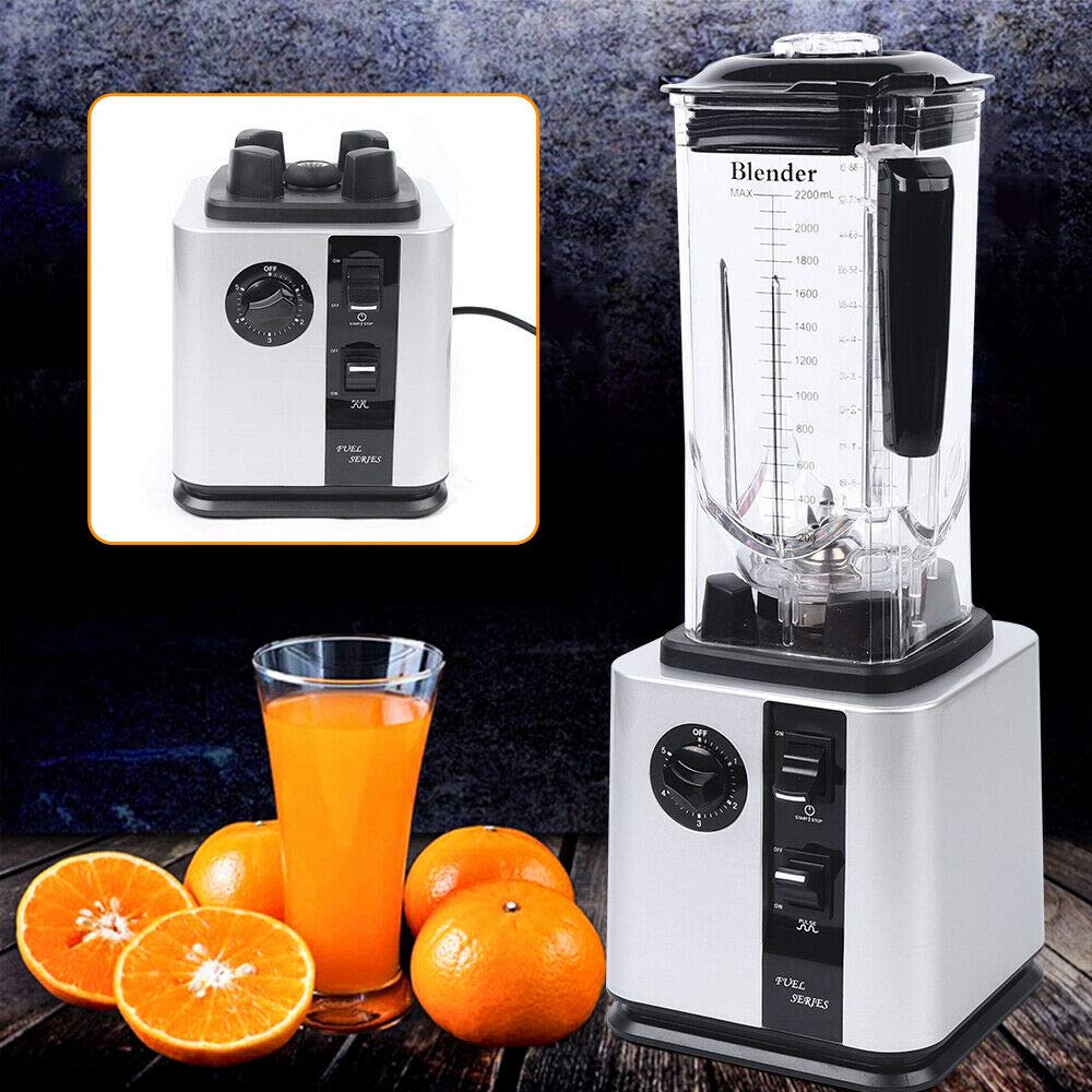 2200W Commercial Blender for Smoothies, Shakes & Juices - Professional Countertop Food Mixer with Portable Design - Ideal for Smoothie Shops, Restaurants, Home Kitchens & Healthy Lifestyles