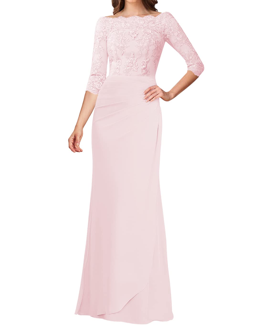 Elegant Lace Long Sleeve Mother of The Bride Dress - Formal Evening Gown for Weddings, Parties & Special Occasions