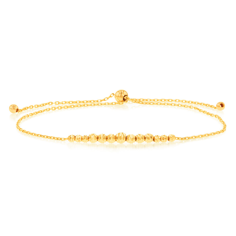 9ct Yellow Gold 24cm Adjustable Bracelet for Women - Elegant & Durable Jewelry Gift for Birthday, Anniversary & Special Occasions