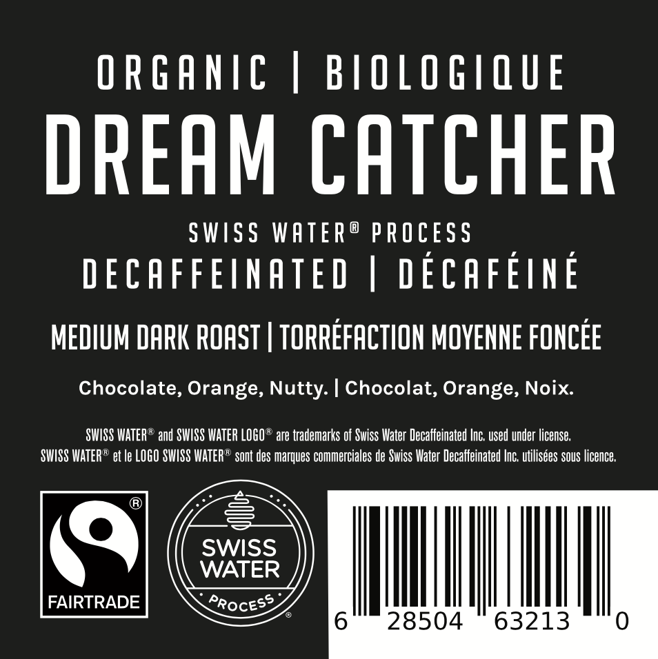Organic Birch Bark Dream Catcher Decaf Fair Trade Coffee Packets - 24 x 2.5 oz Bags | Eco-Friendly, Handcrafted Coffee for Home, Office & Gifts