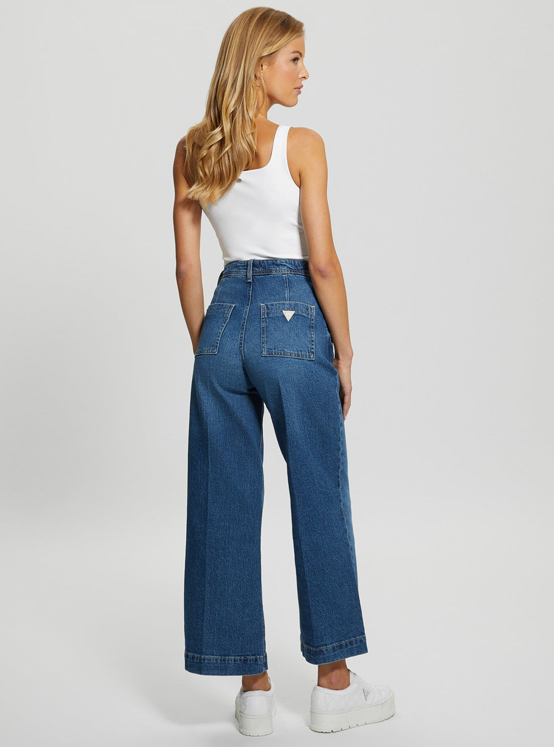 High Rise Dakota Wide Leg Jeans in Mid Wash - Comfortable & Stylish Women's Denim Pants for Casual Wear & Everyday Outfits