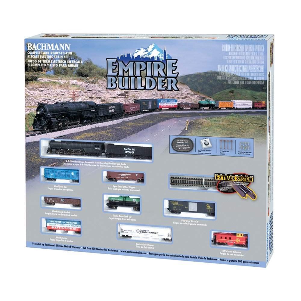 Bachmann Trains Empire Builder Ready To Run 68 Piece Electric Train Set N Scale Model Railroad for Home & Office Display | Perfect for Collectors & Hobbyists