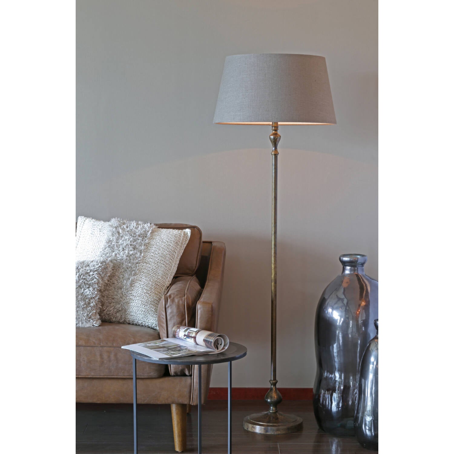 Modern Cabu Floor Lamp Ø25x133cm - Adjustable Height LED Standing Light for Living Room, Bedroom & Office - Energy Efficient Home Decor Lighting - Best Promotional Offer