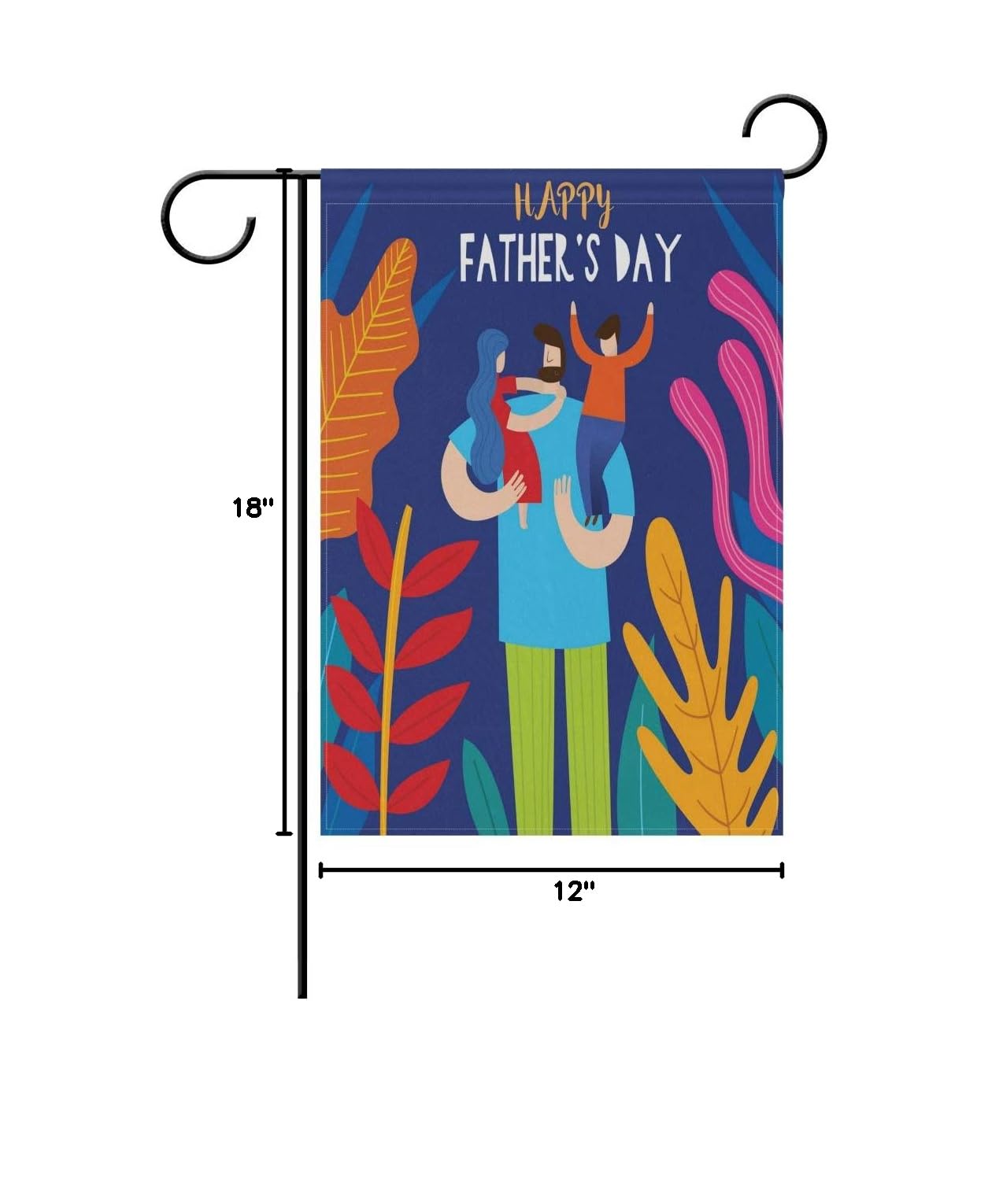 MOYYO Double Sided Garden Flag 12x18 Inch - Father's Day Outdoor Decorative Yard Flag for Patio, Lawn & Home Decor | Perfect for Holiday Parties, Welcome Signs & Seasonal Celebrations