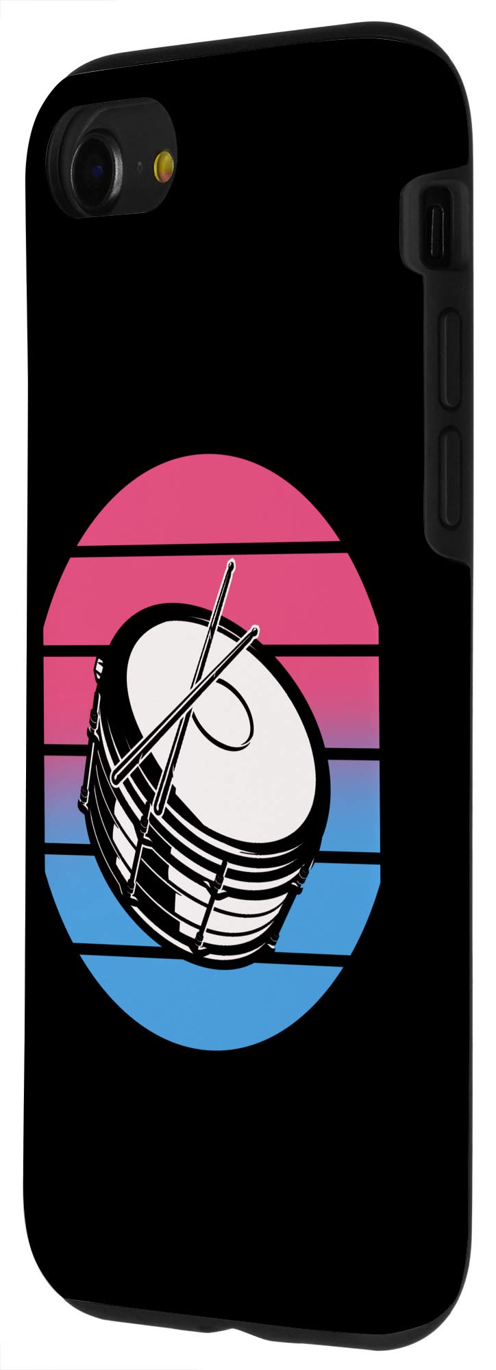 Vintage Retro Drums Design Phone Case for iPhone SE (2020) / 7 / 8 - Shockproof Protective Cover with Slim Fit - Perfect for Music Lovers & Concert Goers