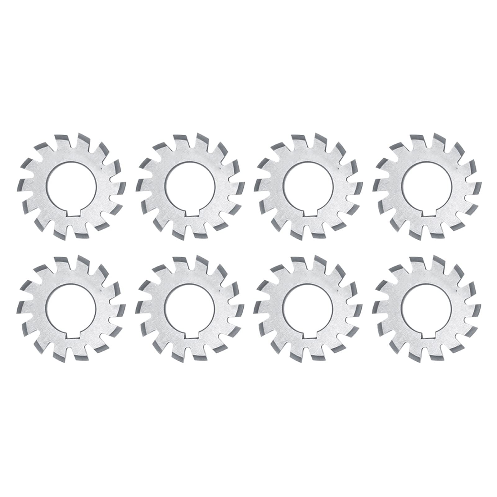 8Pcs High-Speed Steel Involute Gear Cutters Set for Milling Machine - 20° Pressure Angle M1(1-8) Disk Shaped - Perfect for Gear Manufacturing, Repair & DIY Projects
