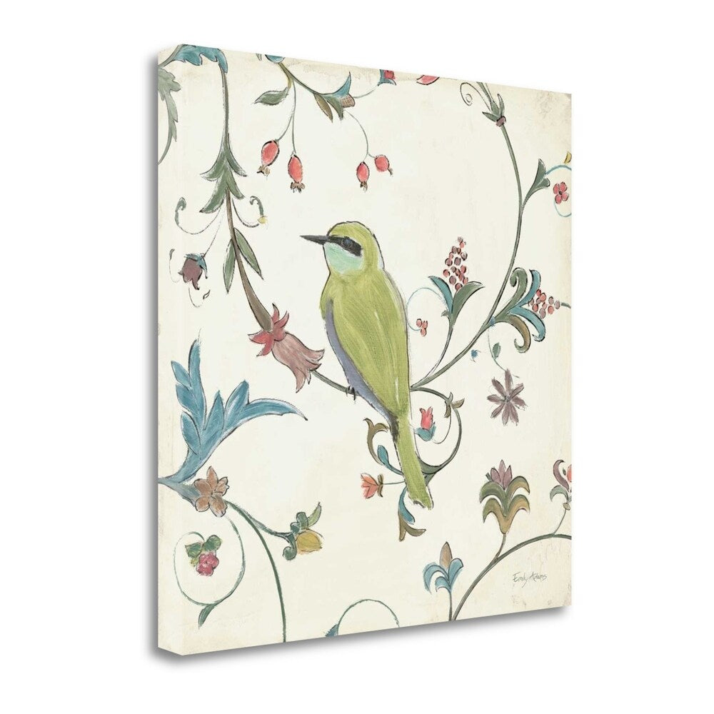 Birds Gem IV By Emily Adams - Premium Fine Art Giclee Print on Gallery Wrap Canvas, Ready to Hang Wall Decor - Perfect for Living Room, Bedroom & Office Art Display