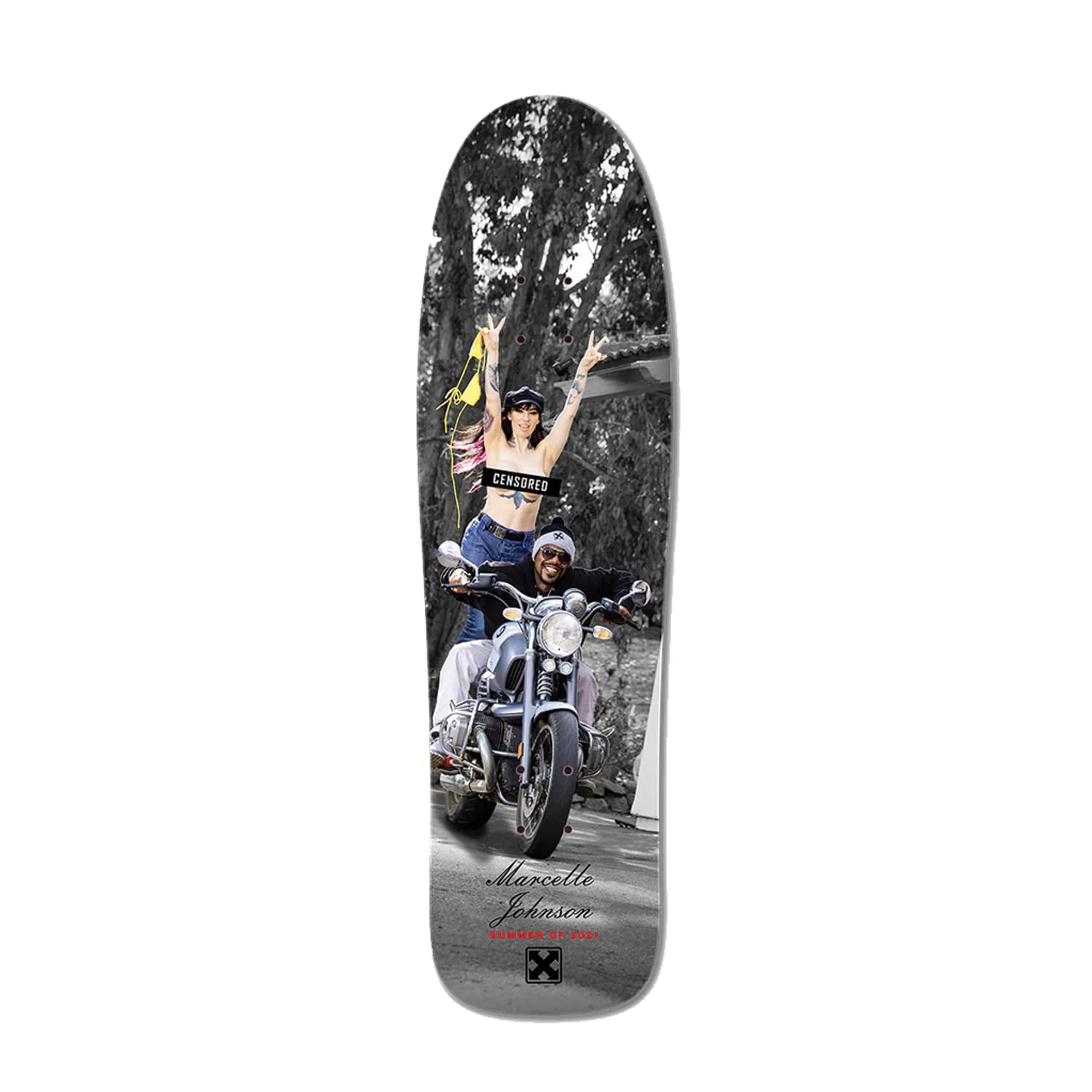 Johnson Liberty Uncensored Skateboard Deck 8.5''x32.5'' - Old School Multicolor Complete Board for Street Skating & Tricks | Perfect for Beginners & Pro Riders