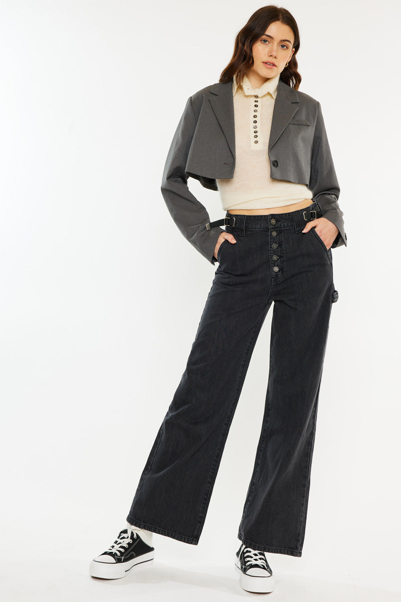 Liz High Rise 90's Skater Jeans for Women - Vintage Retro Denim Pants with Stretch - Perfect for Casual Wear, Street Style & Skateboarding