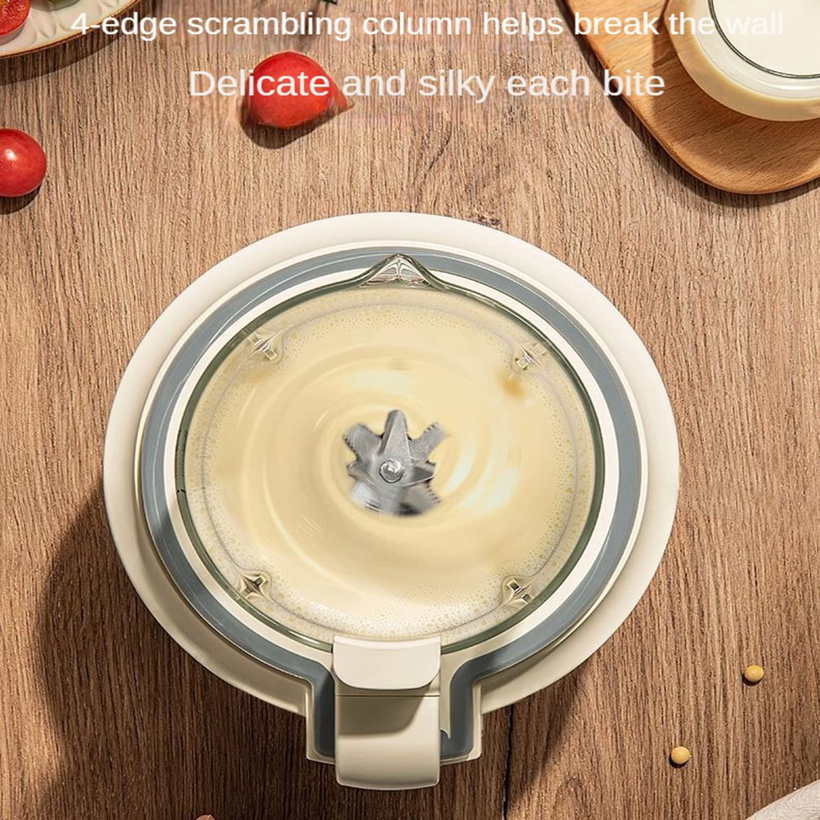 QBREZA Automatic Soy Milk Maker with Bass Heating - Multi-Function Juicer, Blender & Food Processor for Home Kitchen - Perfect for Healthy Breakfast, Baby Food & Fresh Juice Making