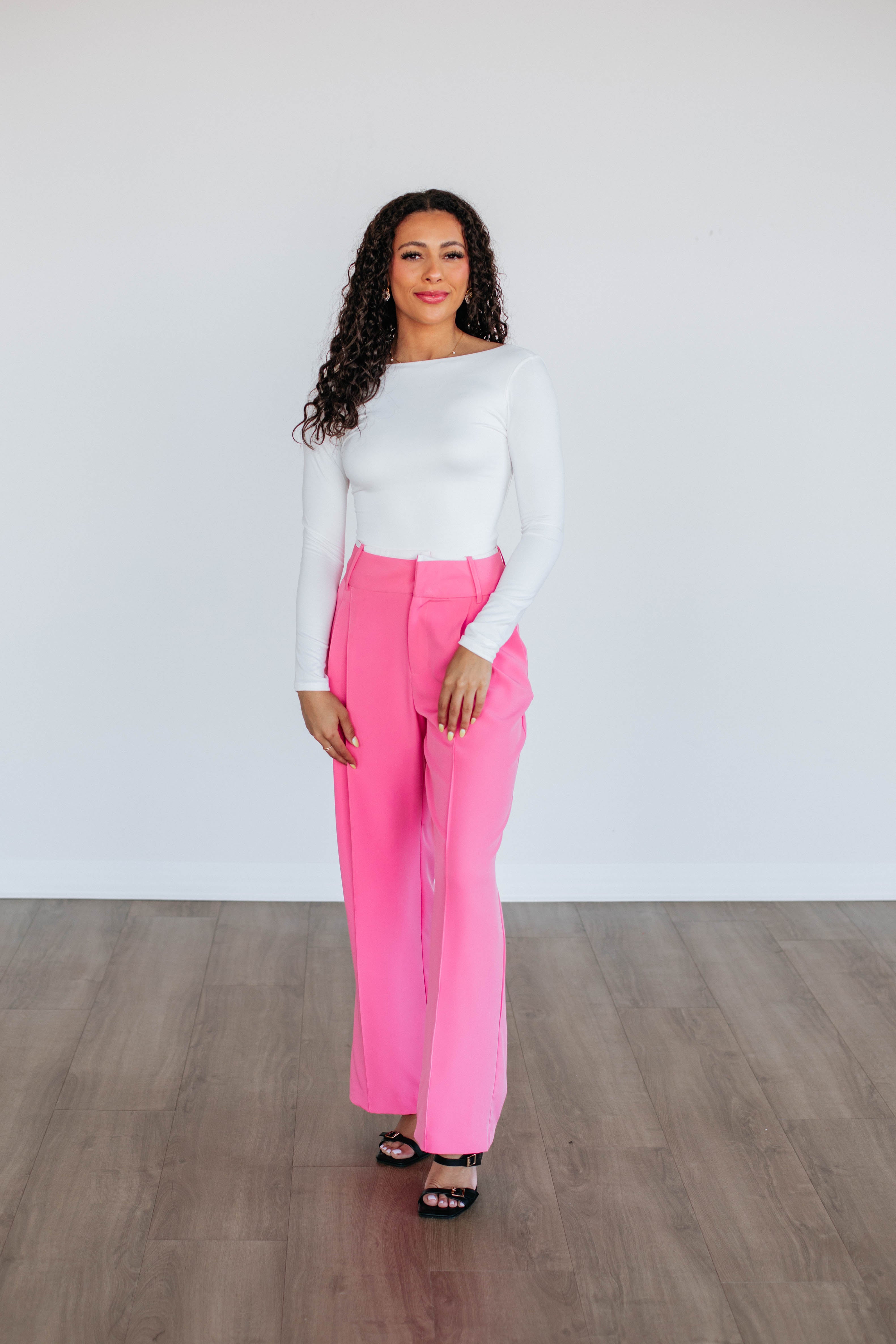 Claudette Women's High-Waisted Trousers - Comfortable Stretch Dress Pants for Office, Business & Casual Wear