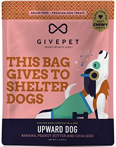 Upward Dog Dog Treats 6 Oz - Natural Soft Training Treats for Dogs with Banana, Peanut Butter & Chia Seeds - No Artificial Flavors - Perfect for Obedience Training & Positive Reinforcement - Healthy Dog Snacks in Resealable Bag