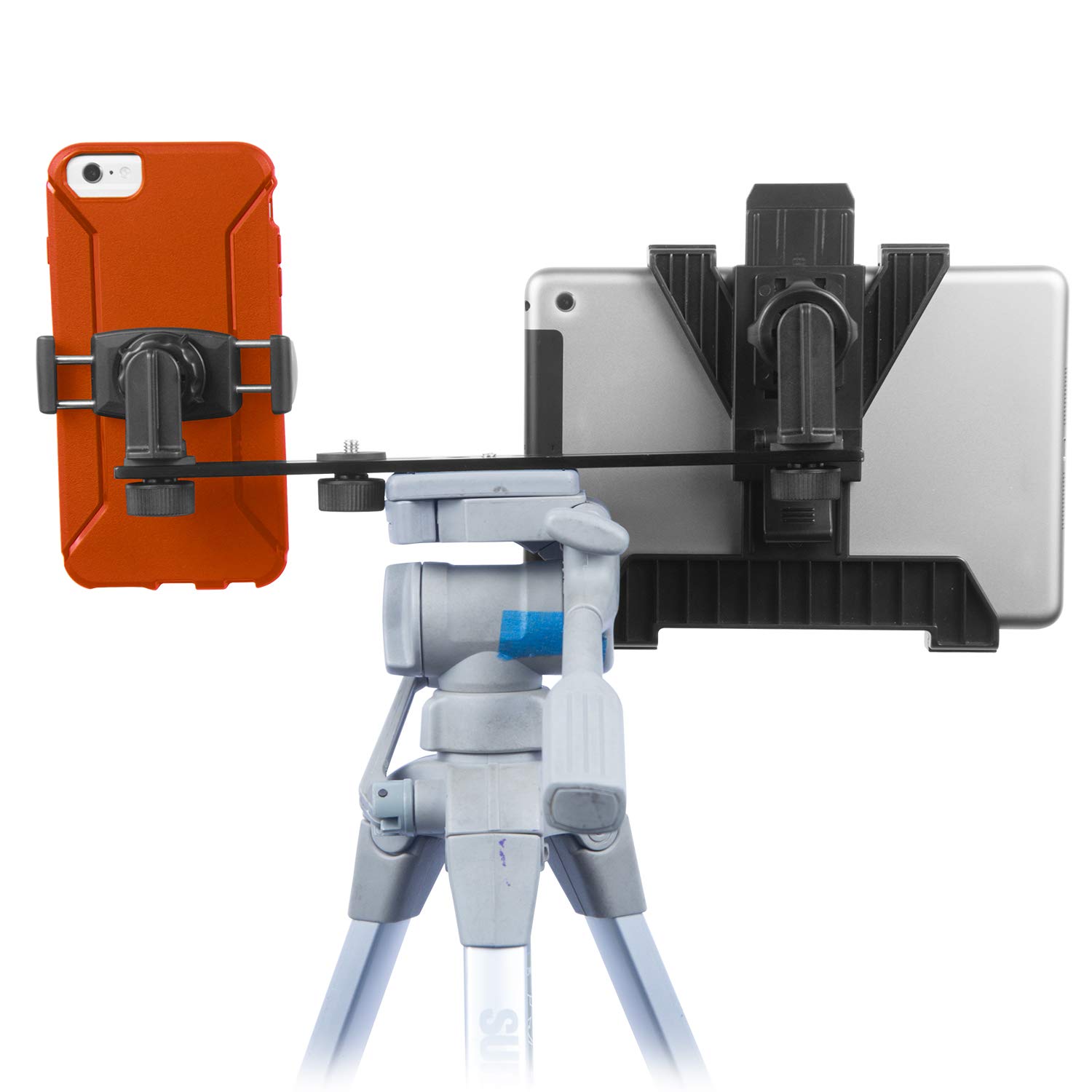 iBOLT 10 Inch Professional Tripod Camera Slider Bar with 3 Screw Attachments - Compatible with DSLR, GoPro, Smartphones & Tablets - Perfect for Vlogging, Filmmaking & Photography - Includes Phone/Tablet Holder for Multi-Device Use - Ideal for Adding Microphones, LED Lights & Camera Accessories