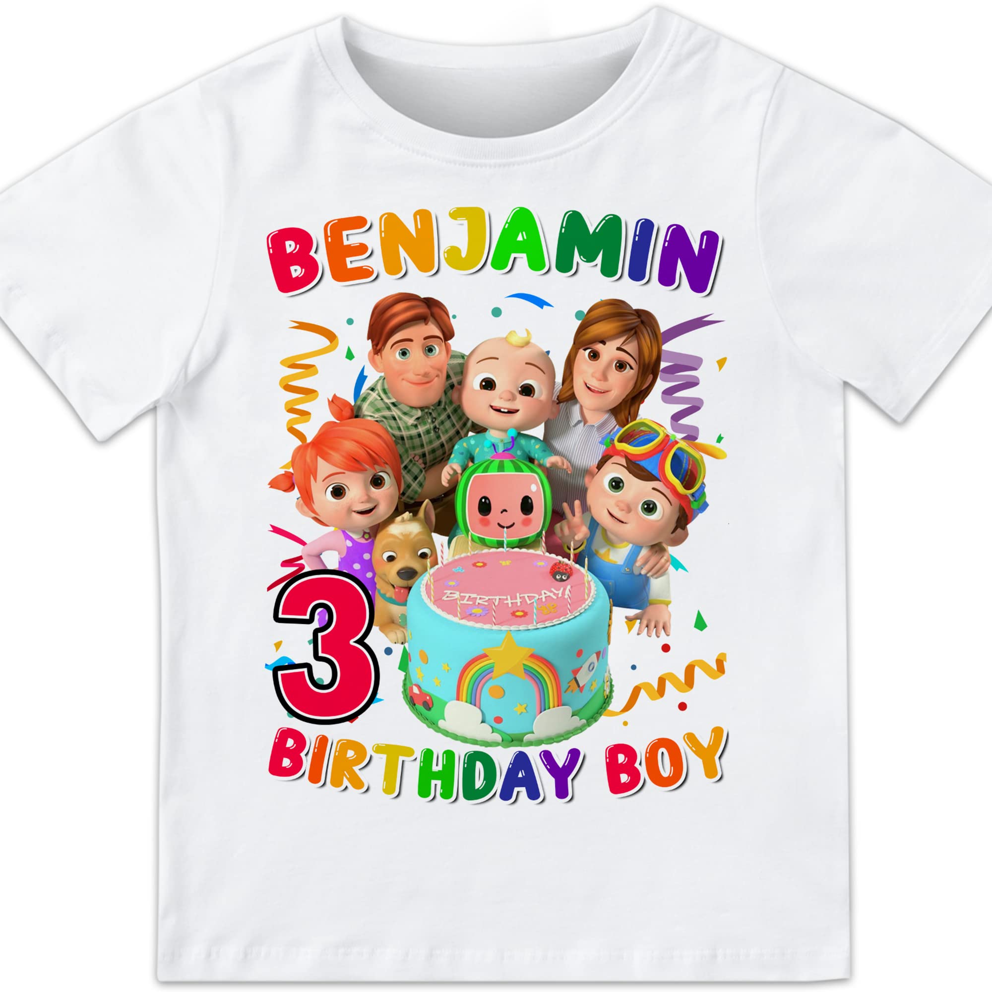 Custom Family Matching Birthday Shirts for Boys & Girls - Personalized Birthday Party Outfits for Family Celebrations & Group Photos