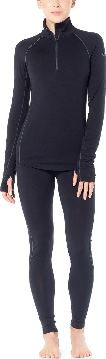 200 Zone Women's Long Sleeve Half Zip Pullover - Moisture Wicking Thermal Base Layer for Running, Hiking & Outdoor Activities
