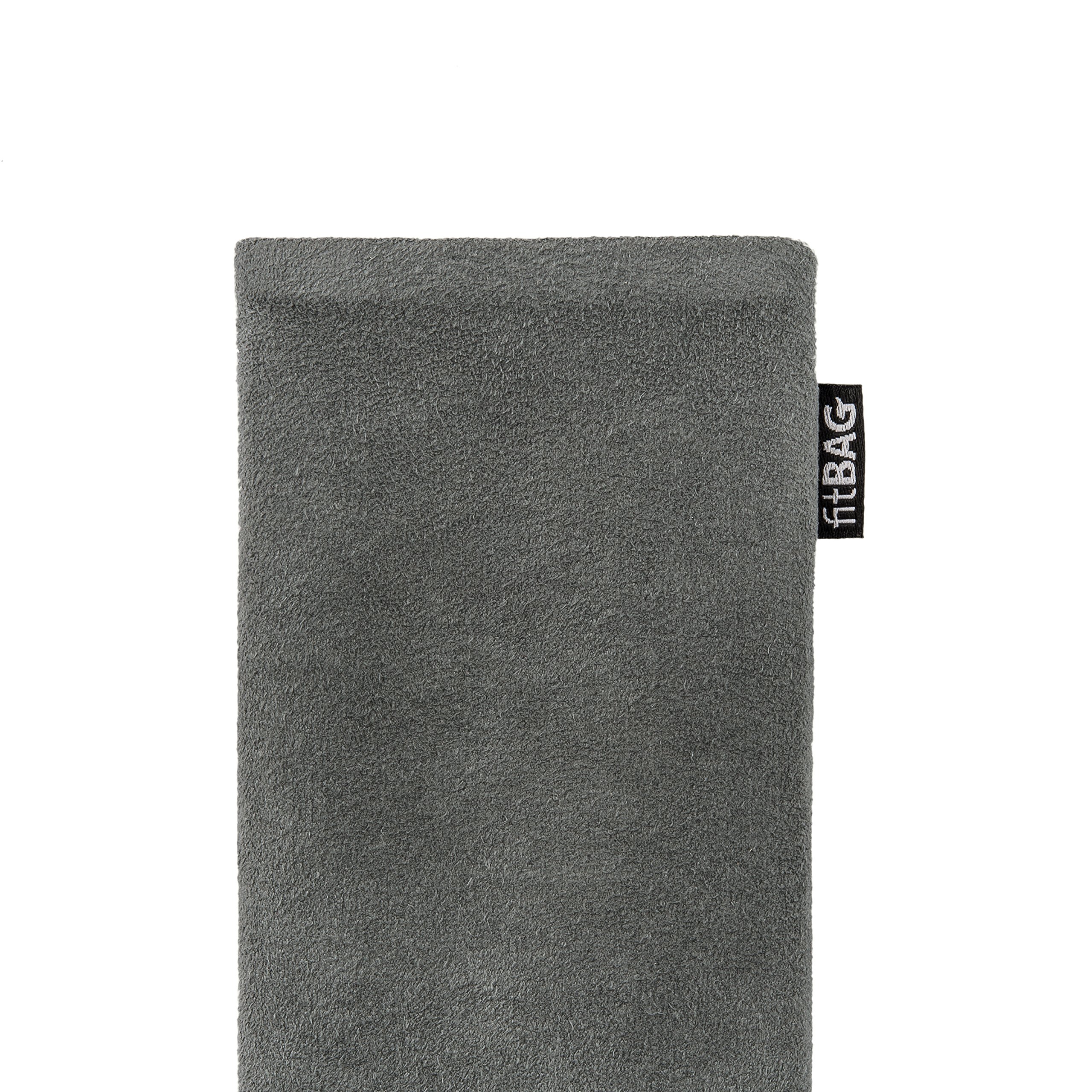 Premium Gray Custom Fit Sleeve Case for Apple iPhone 11 Pro Max - German Made Genuine Alcantara Cover with Microfiber Lining for Screen Protection | Perfect for Business Professionals & Travelers