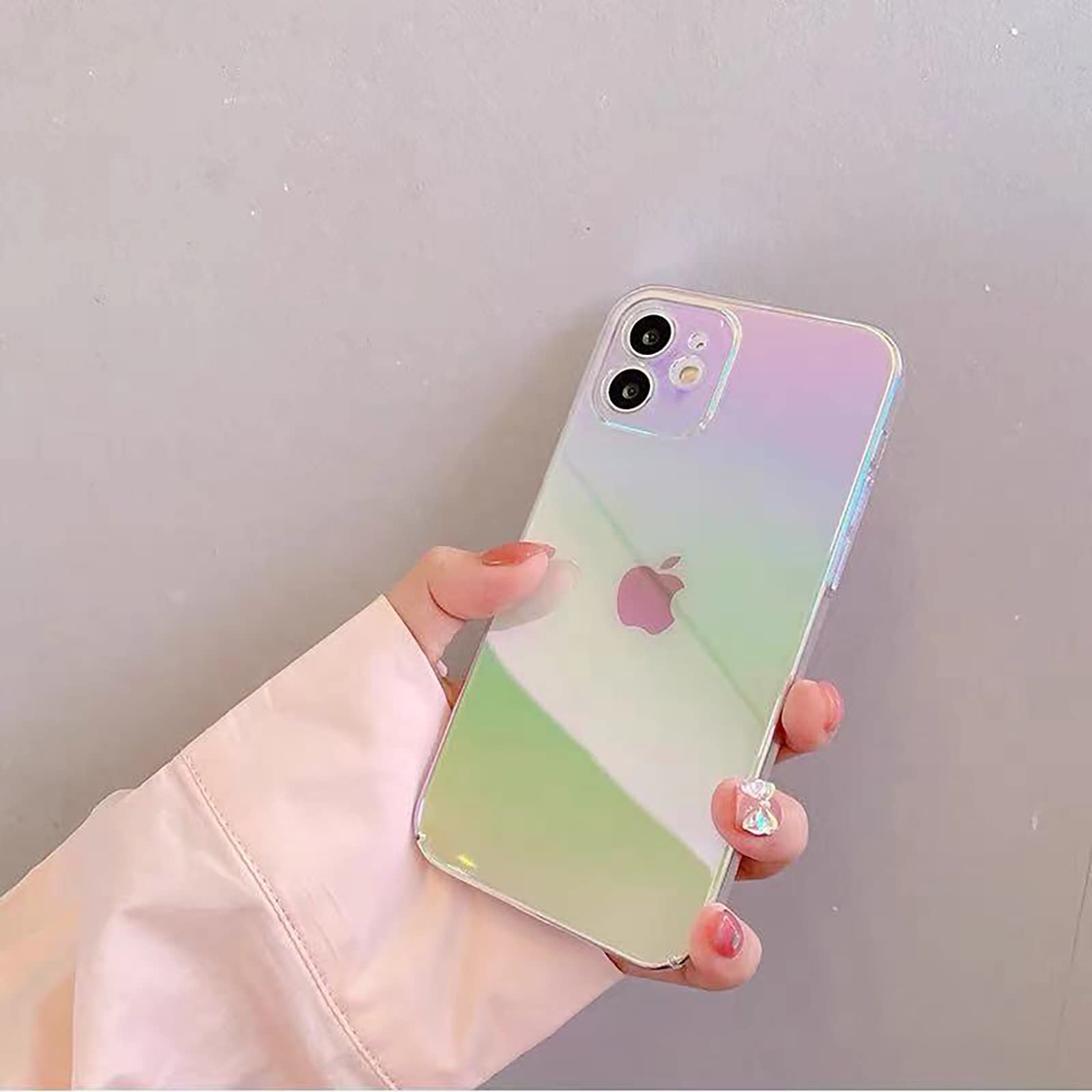 Rainbow Iridescent Luxury iPhone 11 Pro Max Case 6.5 inch - Shiny Bling Hard PC Back & Soft TPU Cover for Women - Perfect for Parties, Daily Use & Fashion Accessories