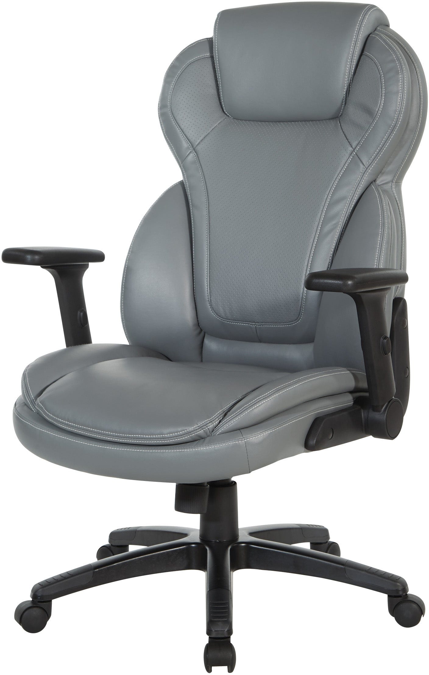 Premium Office Star Exec Bonded Leather Office Chair with Adjustable Height & Flip Arms [EC91150] - Ergonomic Desk Chair for Home Office & Executive Workspaces
