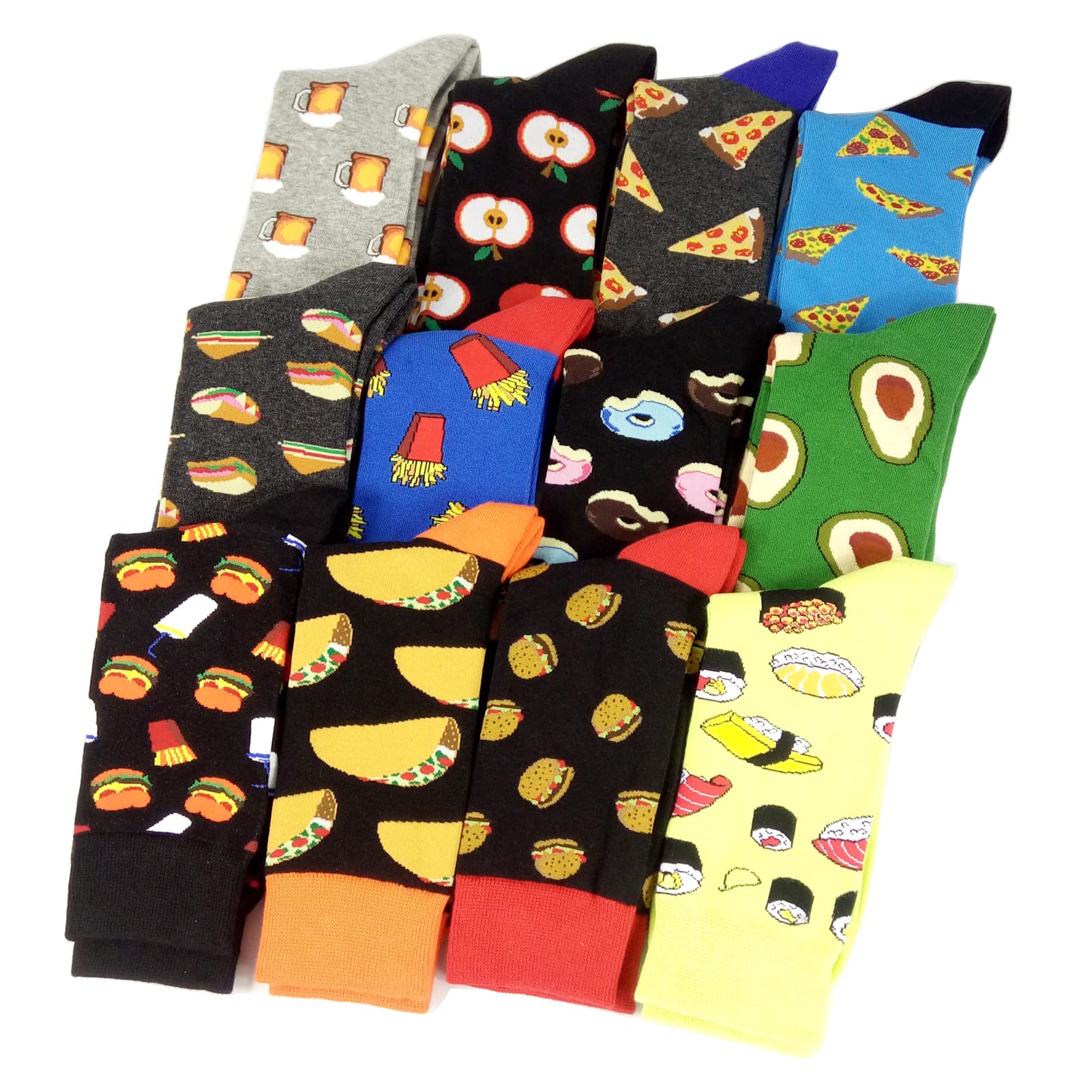 Funny Men's Dress Socks with Crazy Patterns - 100% Cotton Novelty Socks for Men - Perfect Gifts for Christmas, Birthday & Office Parties - Great for Casual Wear, Costume Outfits & Gift Giving