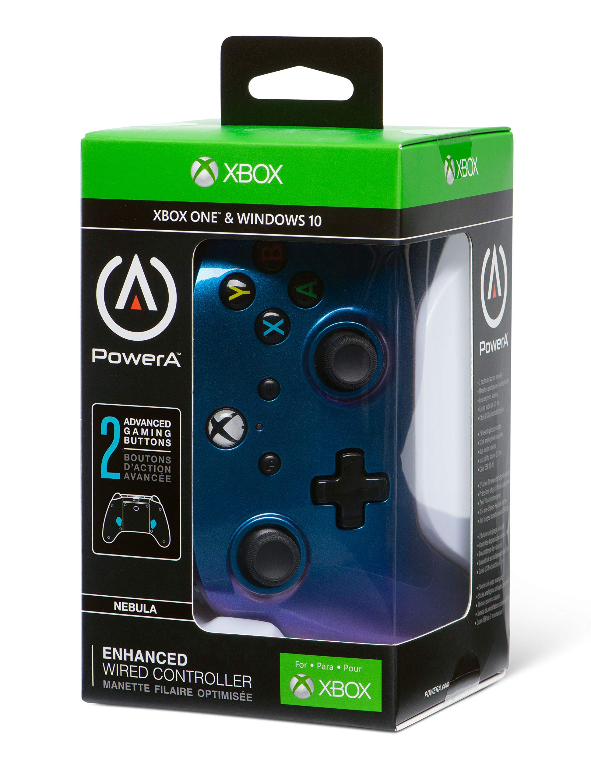 Premium Wired Xbox One Controller - Cosmos Nebula Design, Ergonomic Gamepad for Xbox Series X|S & Xbox One (Renewed) - Perfect for Competitive Gaming & Long Play Sessions