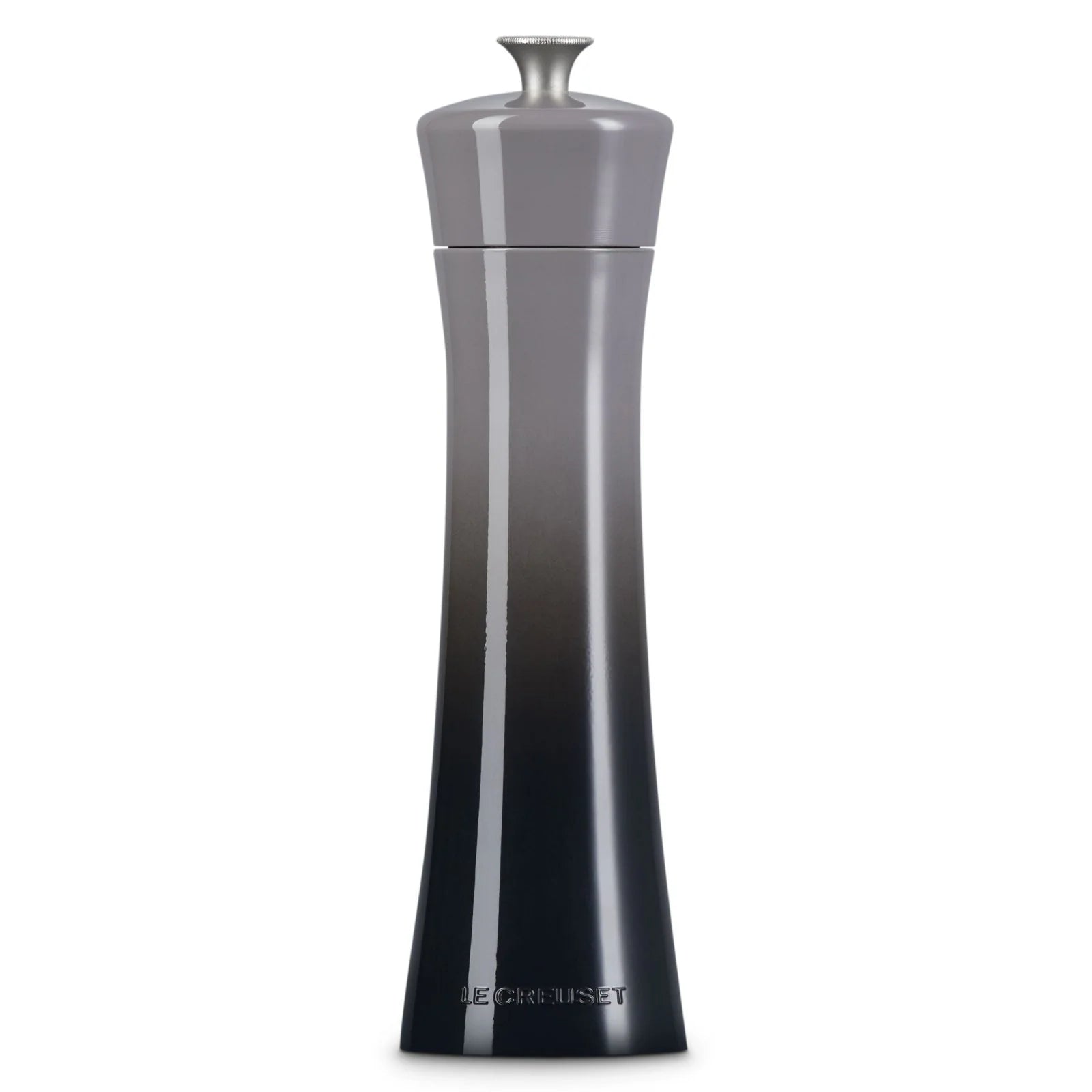 Le Creuset 20cm Minimalist Pepper Mill in Oyster - Premium Stainless Steel Salt & Pepper Grinder for Kitchen, Dining Table & Gourmet Cooking