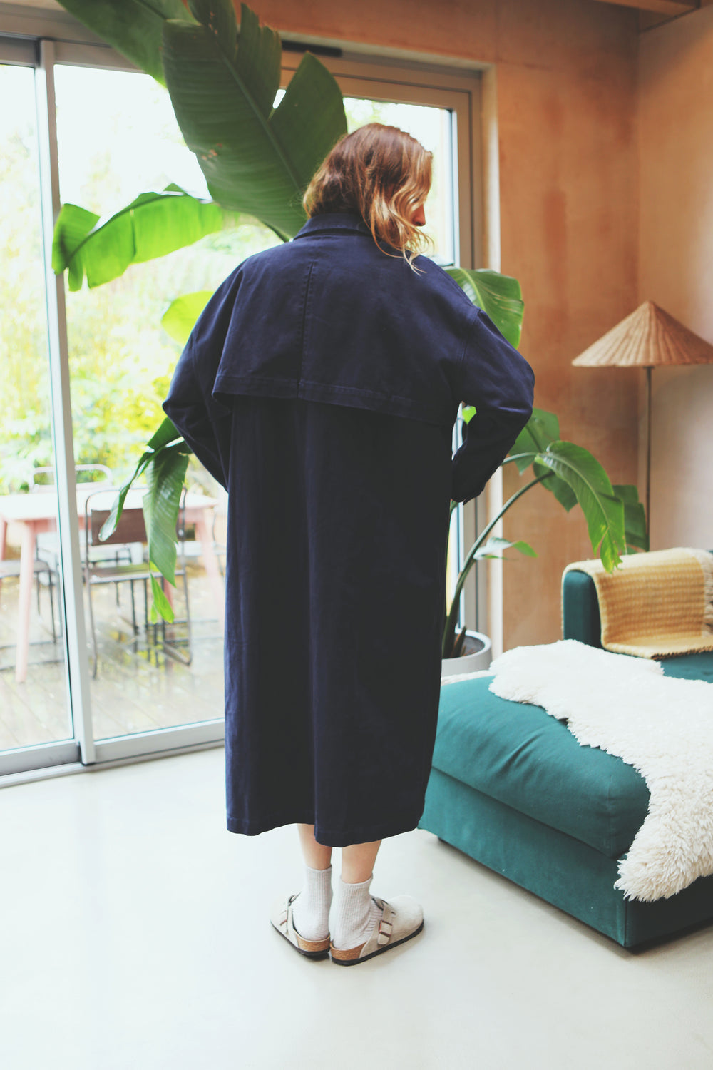 L F Markey Emery Trench Coat in Navy Blue - Classic Waterproof Outerwear for Women | Perfect for Office, Travel & Fall Fashion