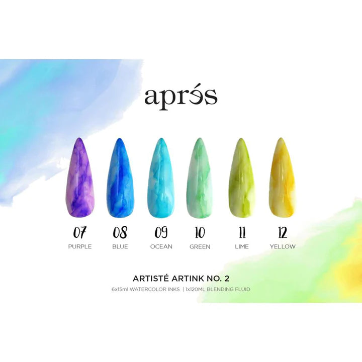 Apres Watercolor Art Inks Set - #09 Ocean Blue Professional Painting Ink for Artists | Perfect for Watercolor Painting, Calligraphy & Mixed Media Art Projects