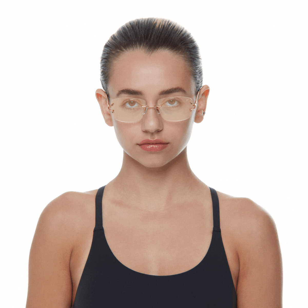 24KT Gold Rimless Drill Mount for Glasses - Premium Eyewear Accessory for Bal Harbour Style | Perfect for Reading, Driving & Fashion