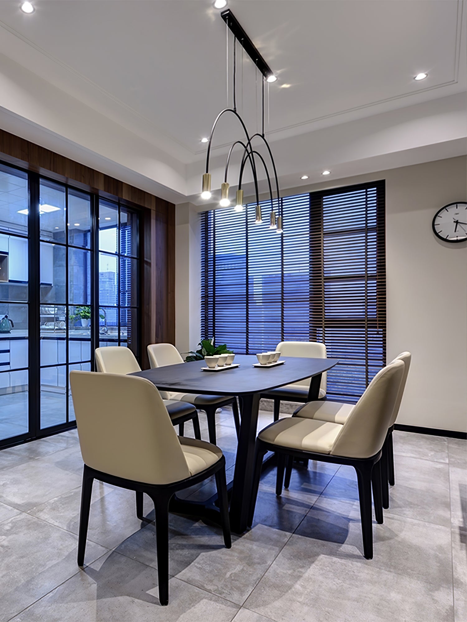 Modern Arcs Pendant Light - Sleek Contemporary Hanging Fixture for Kitchen Island, Dining Room, or Bedroom Lighting