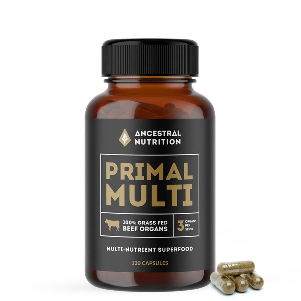 Ancestral Nutrition Primal Multi Beef Organs Supplement - Grass Fed, Freeze Dried for Optimal Nutrient Absorption - Supports Gut Health, Energy & Immunity - Perfect for Paleo, Keto & Carnivore Diets