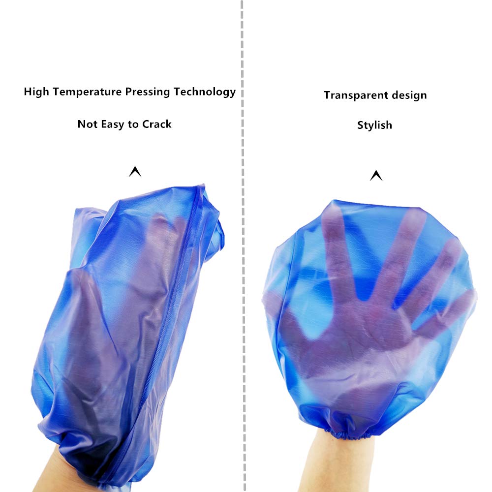 Waterproof Arm Sleeves Protector - Oilproof PVC Oversleeves for Cooking, Dish Washing, Gardening, Car Detailing & Pet Grooming - Durable Kitchen & Work Sleeve Covers for Cooking, Cleaning, Painting & Outdoor Activities