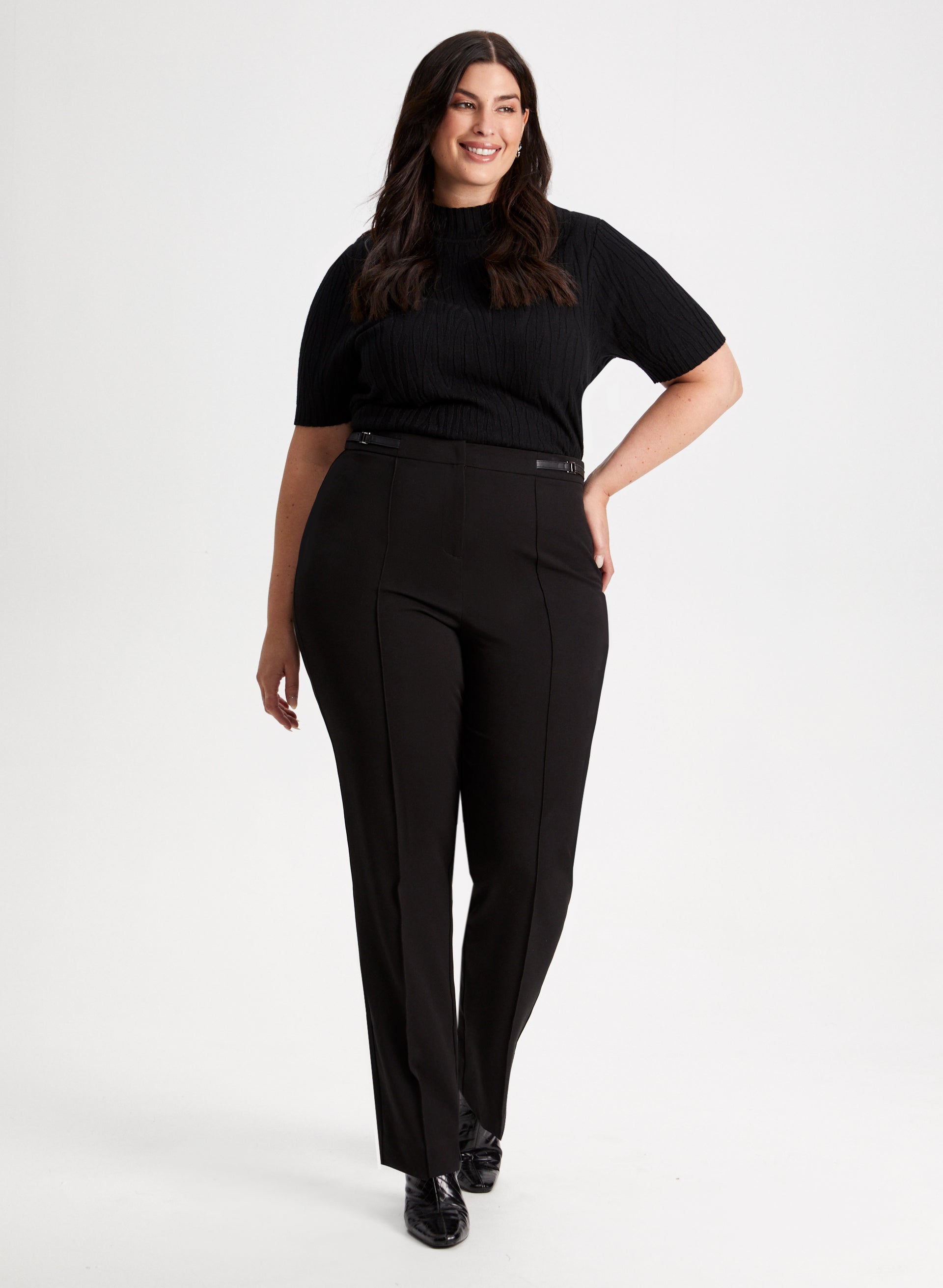 Bi Stretch Signature Fit Pants for Women - Comfortable Office & Travel Trousers with 4-Way Stretch Fabric