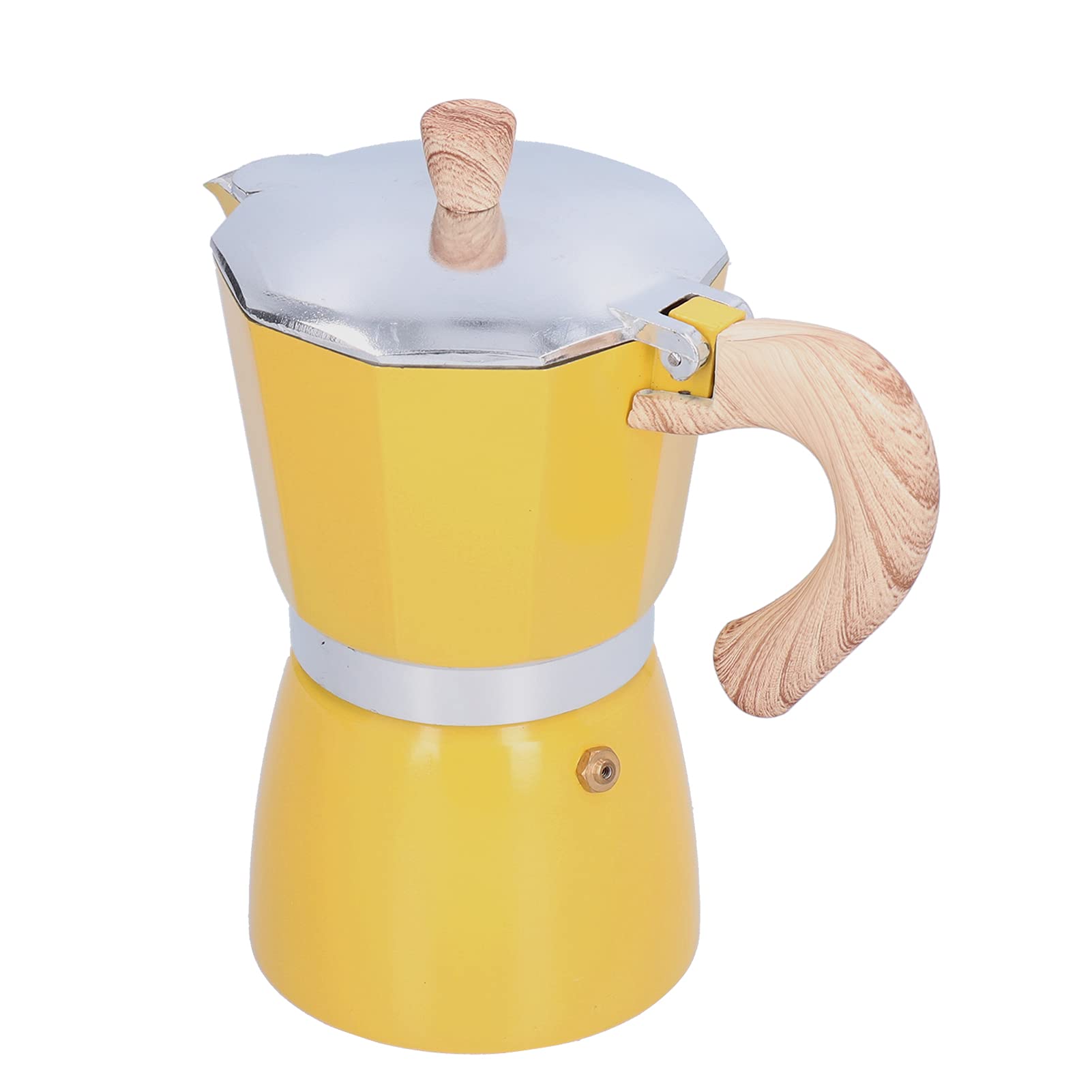 Aluminum Alloy Coffee Pot - Easy to Use Coffee Kettle for Home & Office - Yellow - Perfect for Morning Brews, Tea Time & Office Coffee Breaks