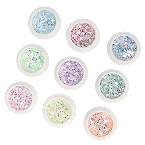 Premium Nail Sequins & Nail Art Flakes - 9 Box Set for Professional Salon & DIY Home Manicure | Perfect for Wedding, Party, and Special Occasion Nail Designs