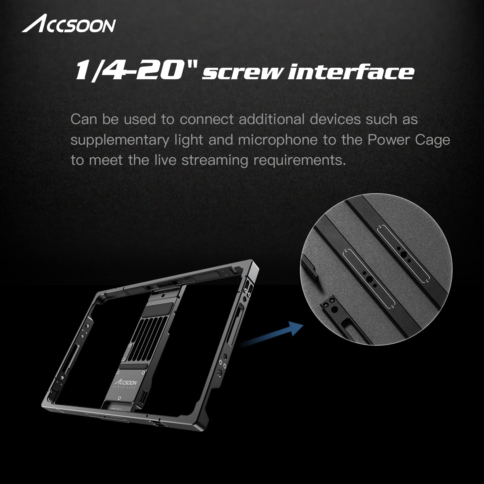 Accsoon POWERCAGE iPad Mount - Secure & Adjustable iPad Holder for Video Recording, Live Streaming & Photography - Perfect for Content Creators & Videographers