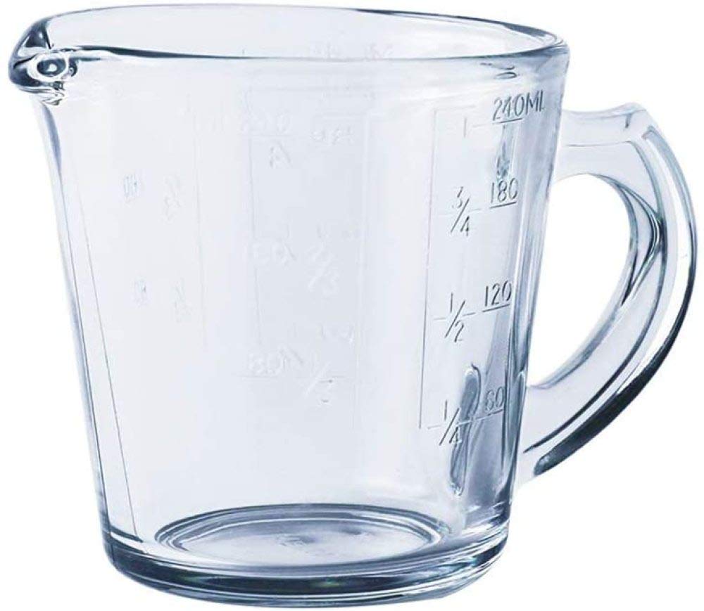 NOLLY Glass Measuring Jugs 2.4L - Clear Baking Measuring Cup for Kitchen, Cooking & Baking - Perfect for Liquid Ingredients, Mixing Batter & Meal Prep (1 Piece)
