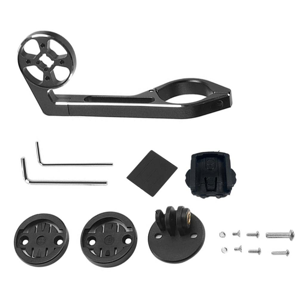 Premium Aluminum Alloy Bike Computer Mount - Out Front Handlebar & Stem Mount for Cycling GPS, Lights & Action Cameras | Durable Extension Bracket for Road & Mountain Biking Accessories