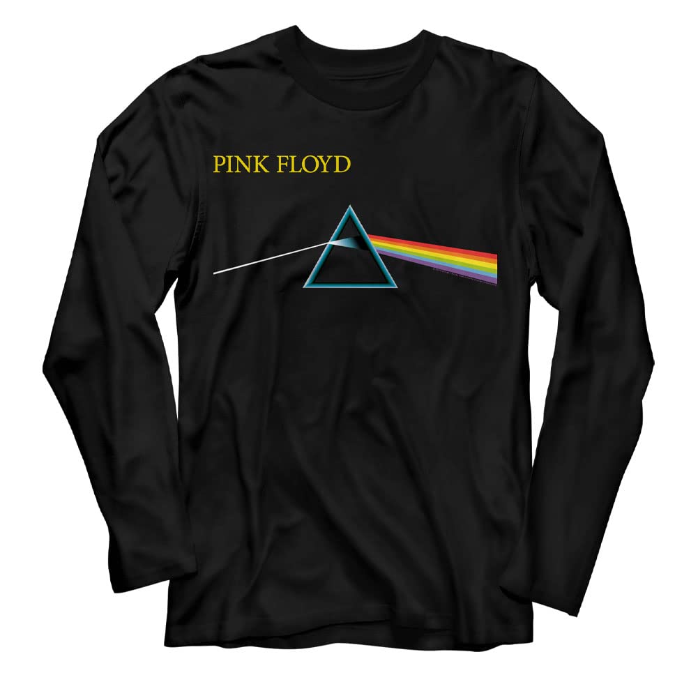 Pink Floyd Dark Side of the Moon Black Long Sleeve T-Shirt for Men - Vintage Band Tee for Concerts, Gifts & Casual Wear