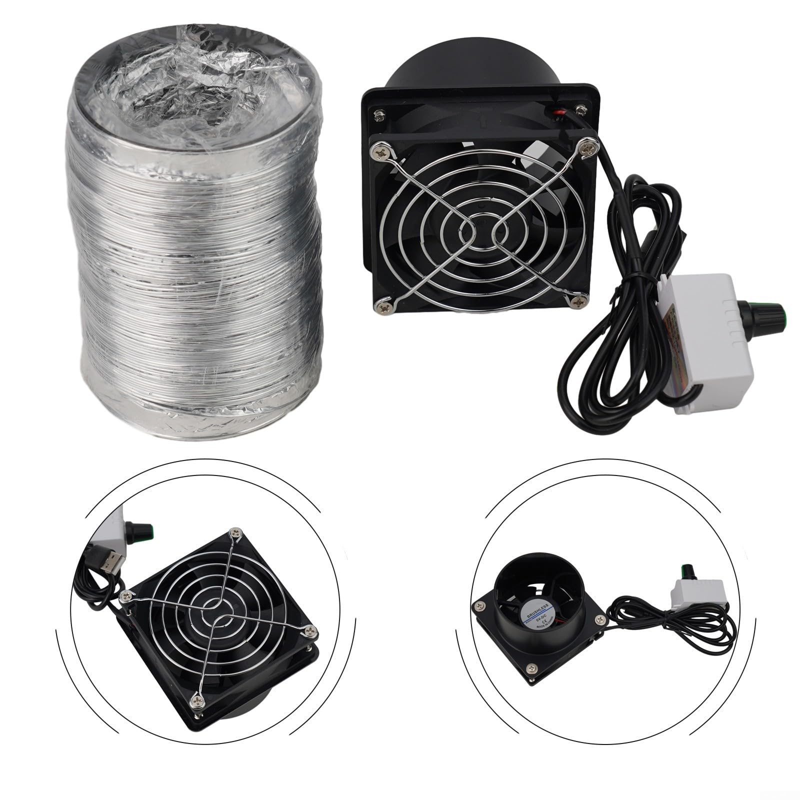 Adjustable Speed USB Solder Smoke Absorber Fan with 3m Pipe - Fume Extractor for Soldering Station, DIY Electronics Workbench, Jewelry Making & PCB Repair
