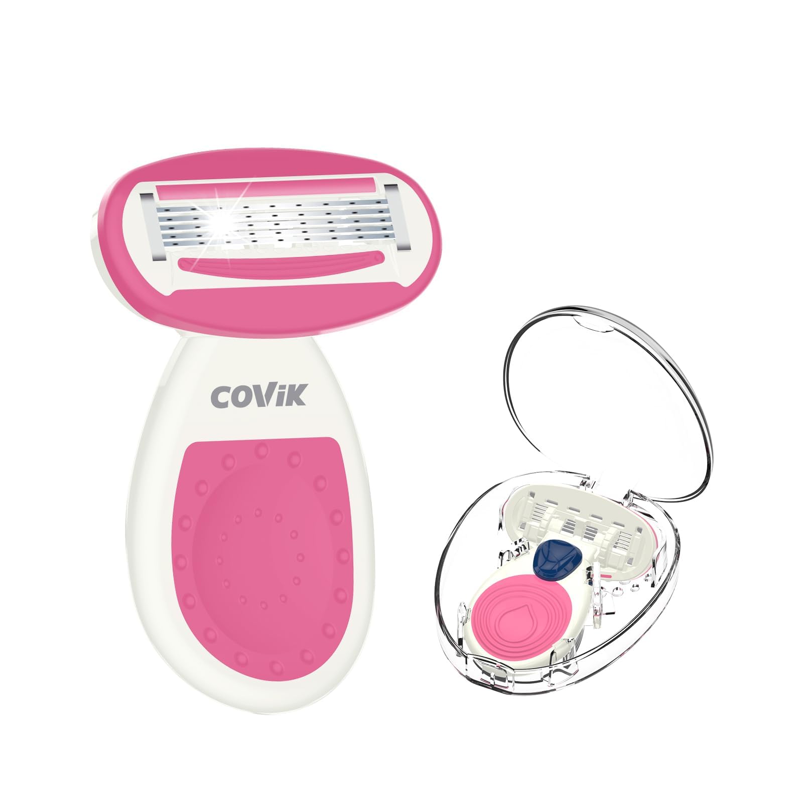 Mini Travel Razors for Women - 5 Blade Disposable Razors with Smooth Shave - Perfect for Gym, Travel & On-The-Go Hair Removal