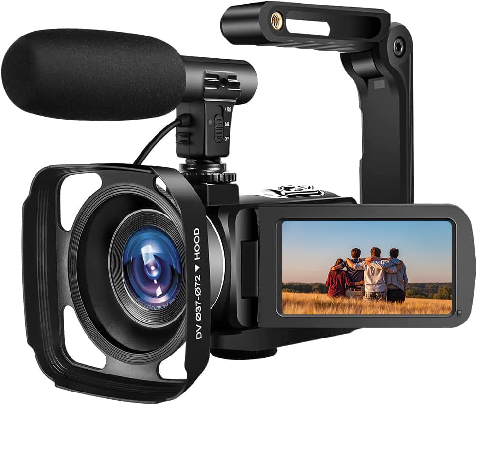 ACTIVERGE 4K 48MP Camcorder Video Camera for YouTube Vlogging - Perfect for Travel, Sports, Family Events & Content Creation