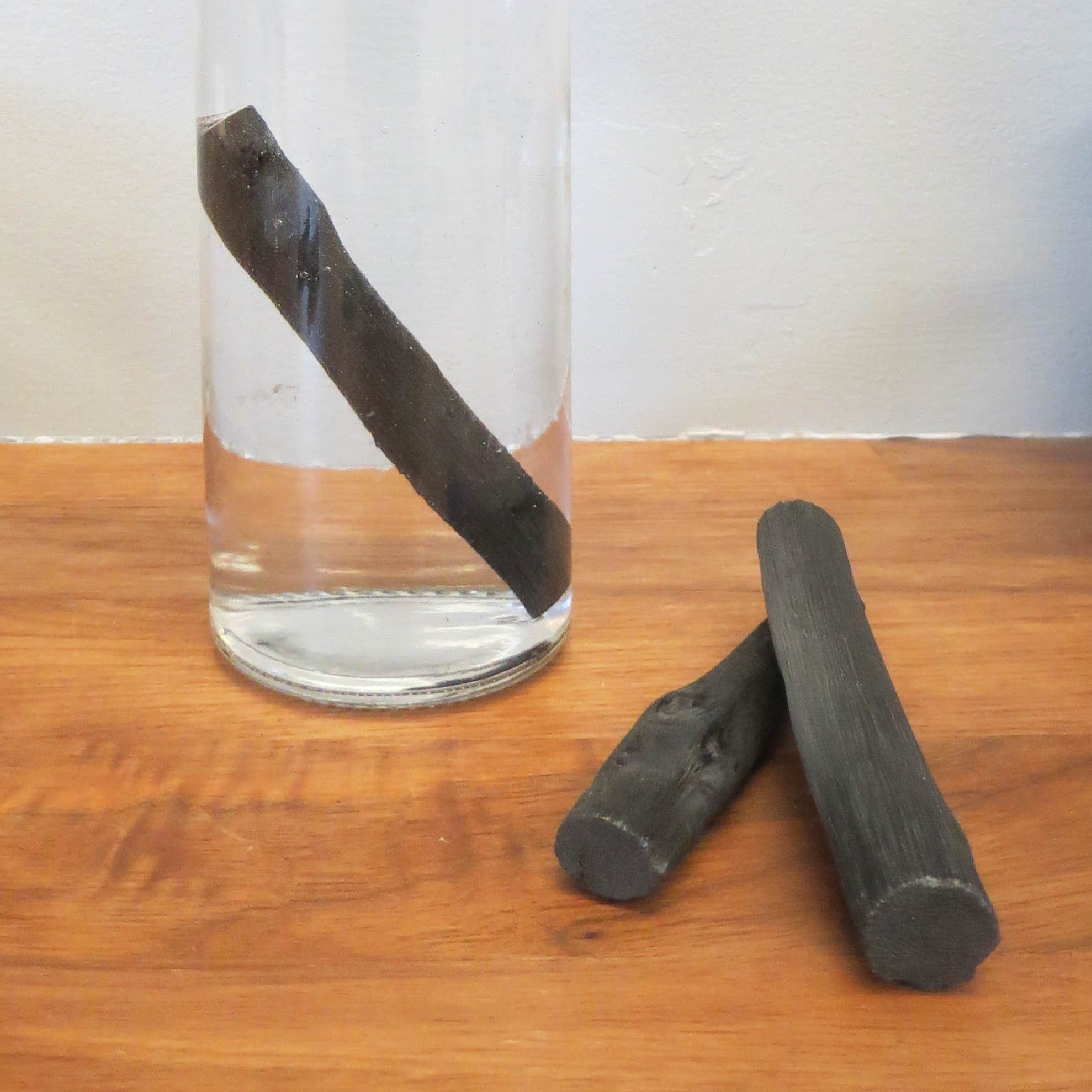 Premium Tosa Binchotan Charcoal Water Purifying Sticks - Natural Water Filter for Great-Tasting Drinking Water (6 Sticks) - Perfect for Personal Water Bottles, Travel & Camping Hydration