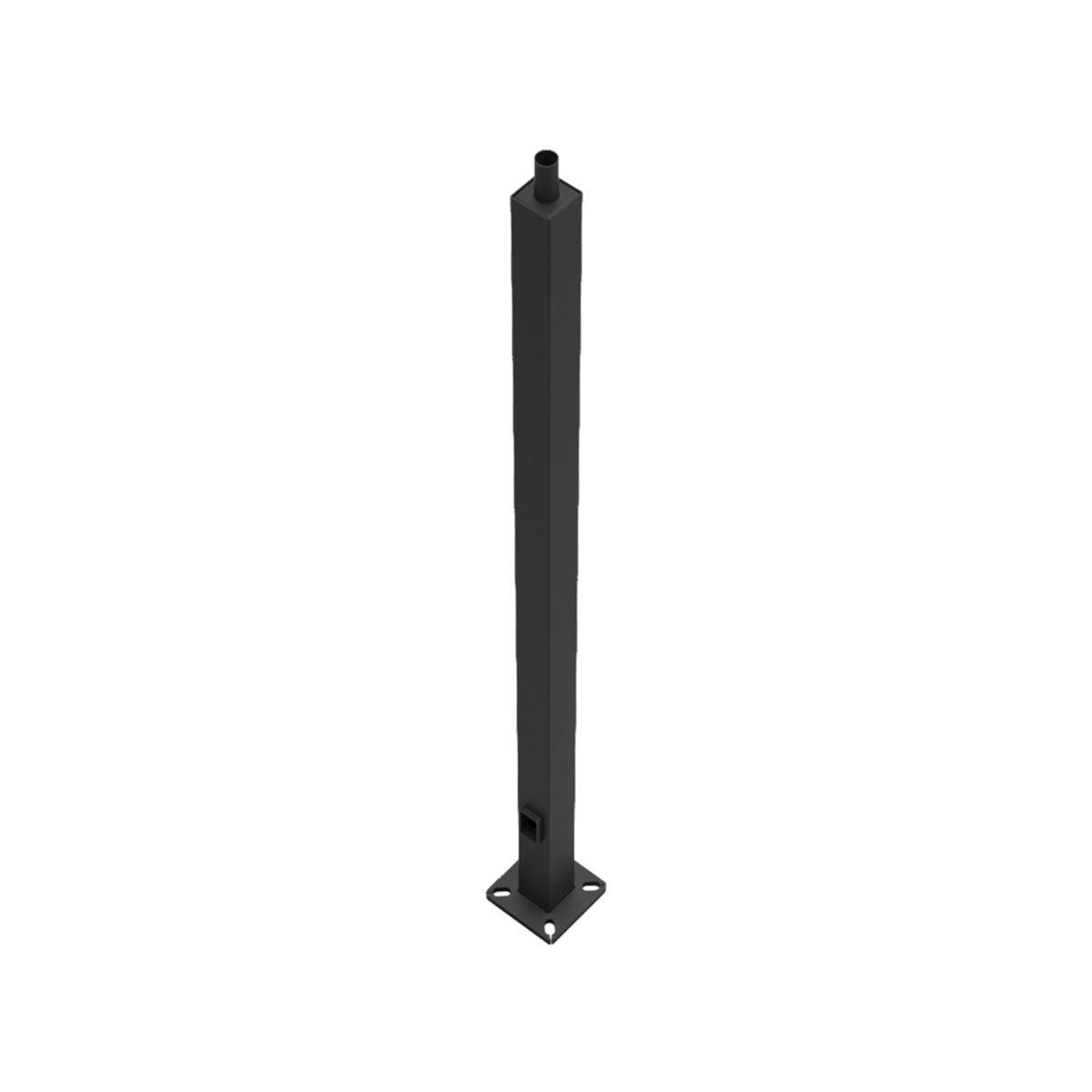 30 ft Outdoor Light Pole with Heavy Duty Base - 5 Inch Square Shaft, 7 Gauge Steel Construction, Welded Tenon & Bronze Finish - Perfect for Parking Lots, Walkways and Landscape Lighting