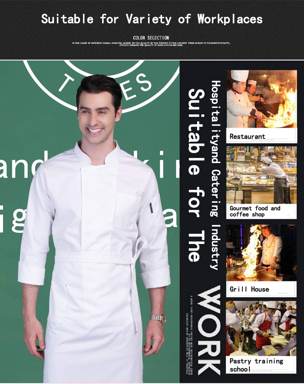 Custom Chef Jacket for Professional Cooks - Personalized Kitchen Uniform for Restaurants & Hotels - Perfect for Culinary Staff & Cooking Enthusiasts