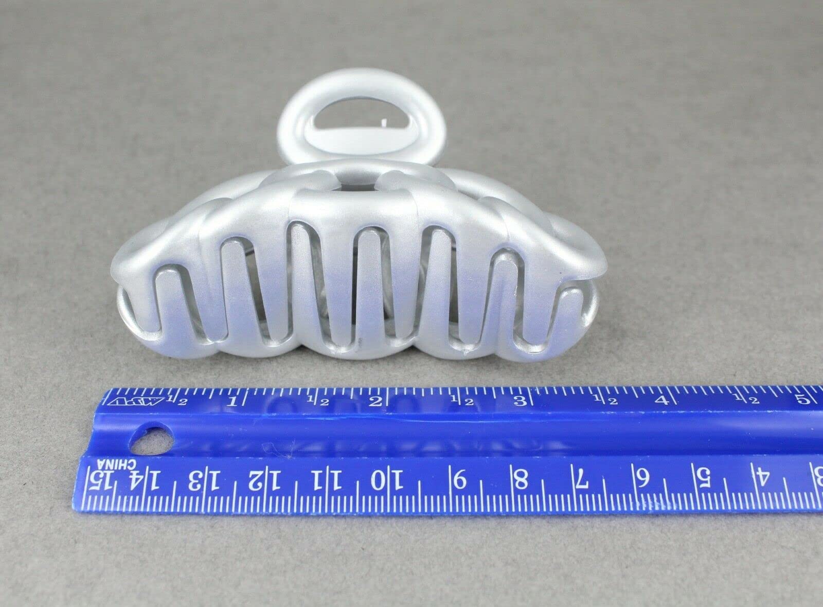 Silver Hair Clip for Women - 3 3/8