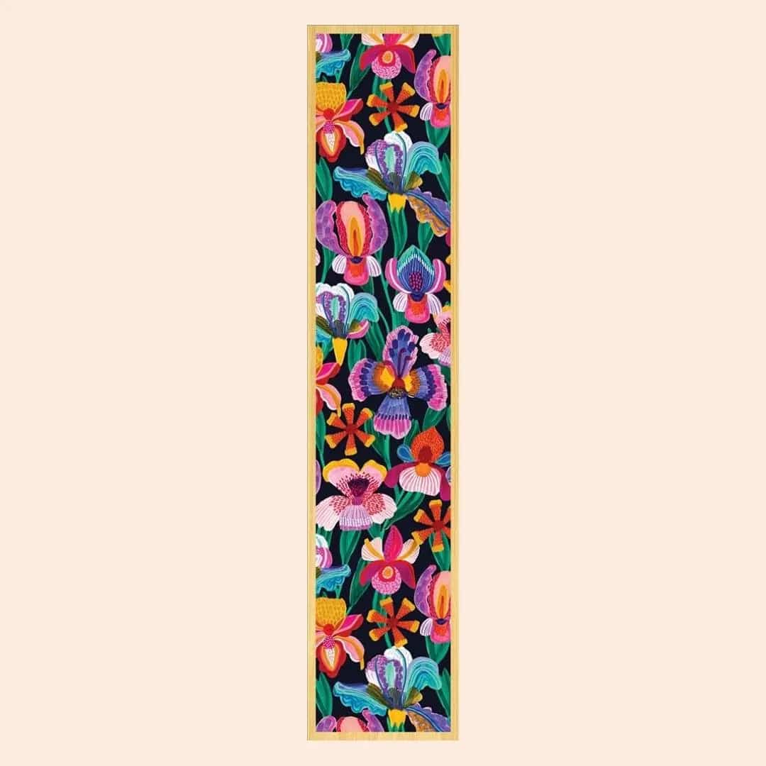 Exquisite Irises & Orchids Australian Wooden Bookmark - Handcrafted Floral Design for Book Lovers - Perfect Gift for Readers & Nature Enthusiasts - Ideal for Books, Journals & Travel Accessories